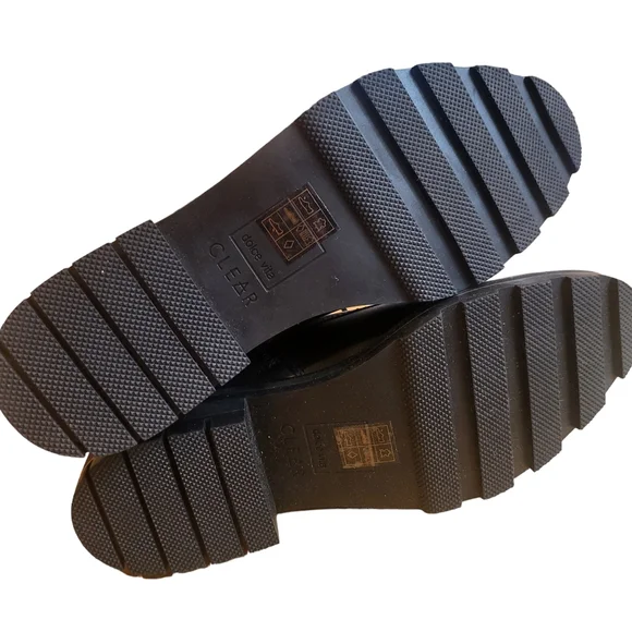 Dolce Vita Lottie Almond Toe Leather Combat Boots Black 9.5 - Picture 7 of 8